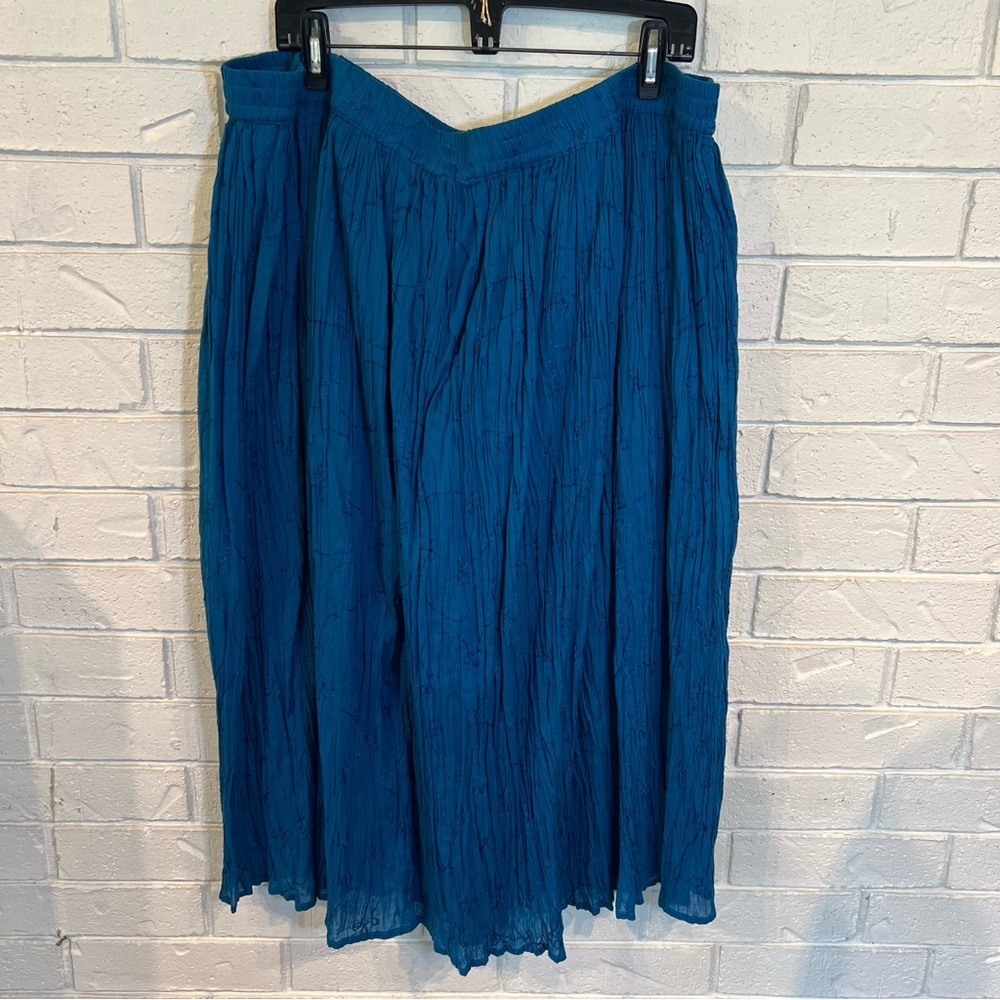 Vintage 90s y2k Take Two Clothing Embroidered MIDI Skirt Womens 3X